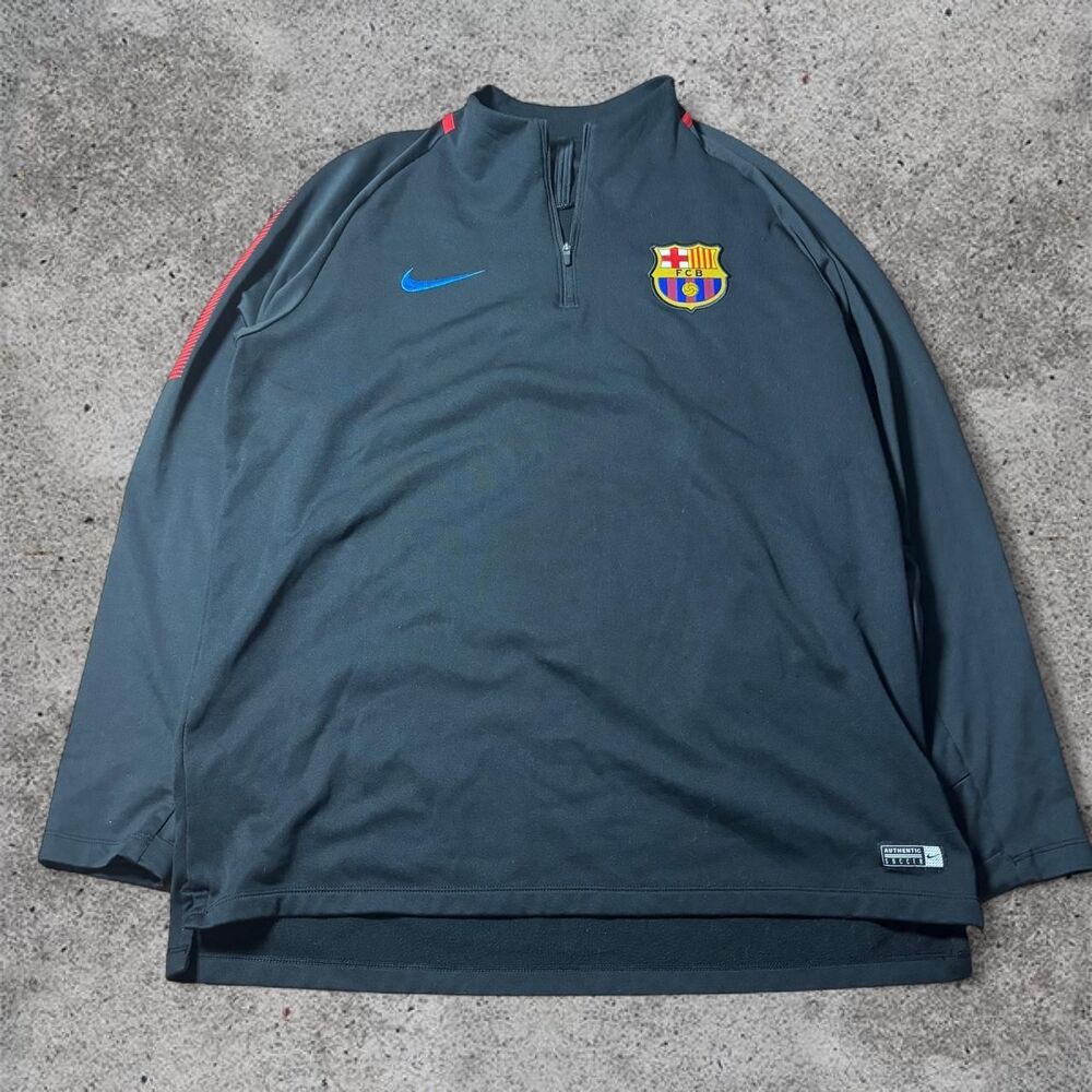 Nike FC Barcelona Training Jacket Men’s XL Soccer Football Full Zip Blue Club To